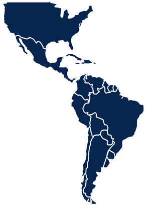 Mapa da américa latina – Azul Pack